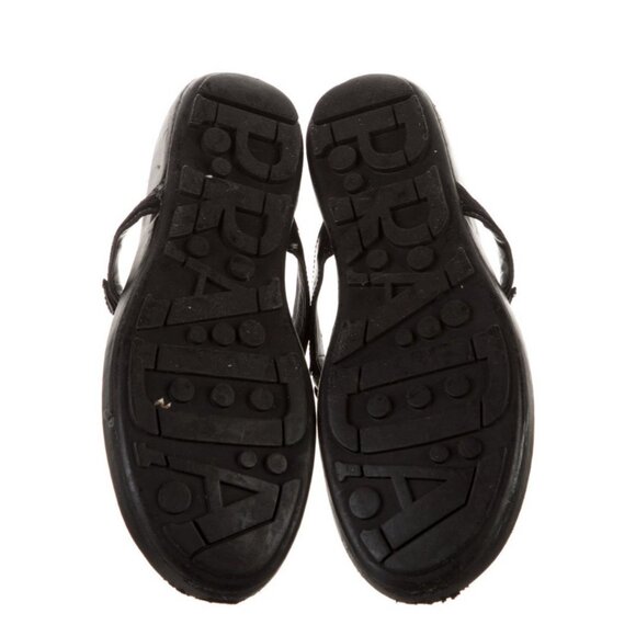Prada Sport Authentic Solid Black Women’s Thong Flat Sandals Slides 11 41 - Picture 5 of 9